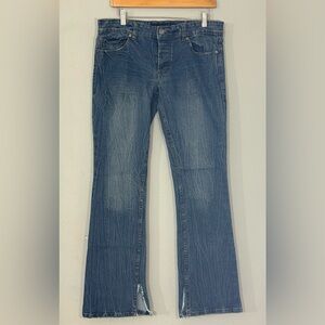 Lip Service Rocker Men’s Jeans 34 Bootcut Side Slit Y2K Punk